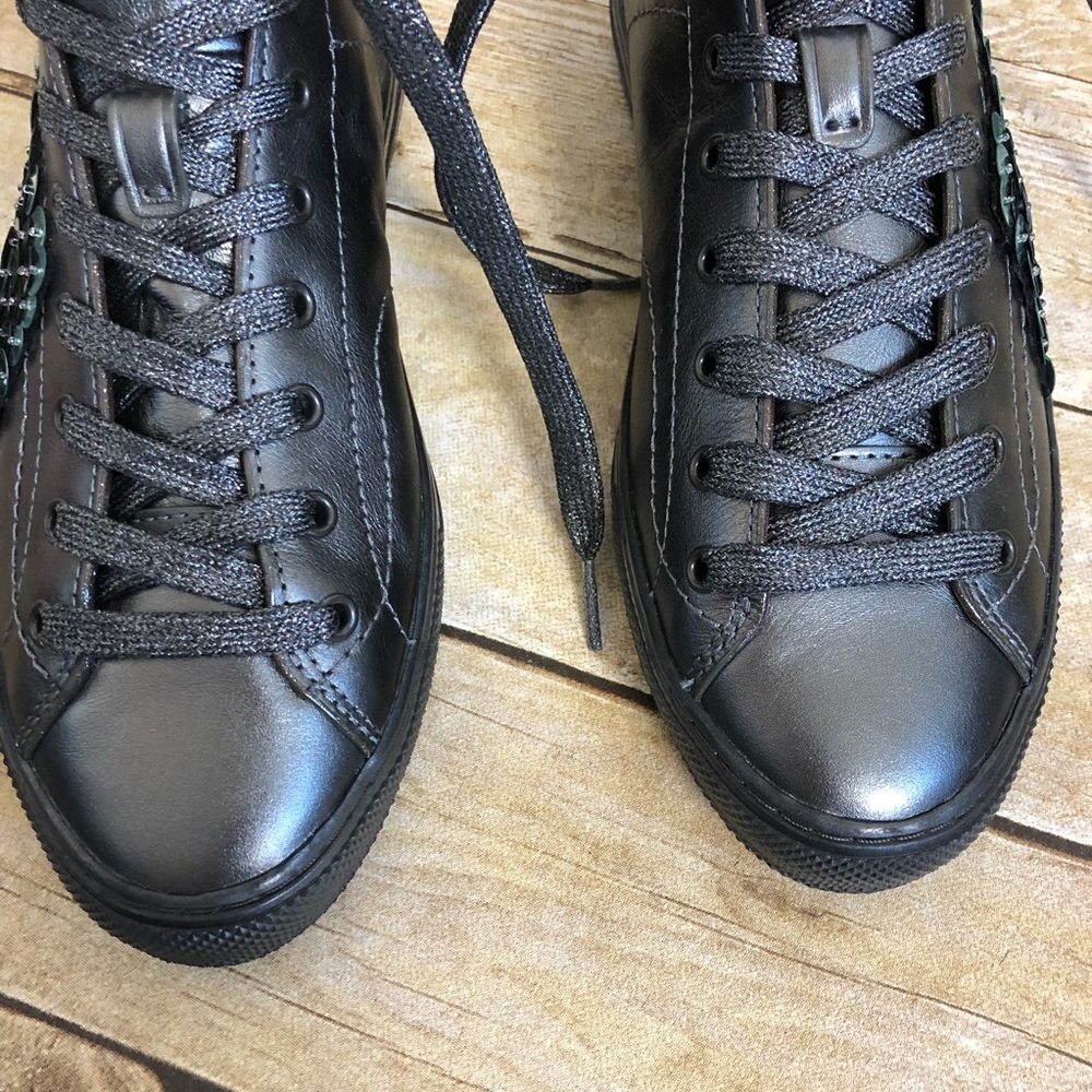 Coach C216 Sequin Star High Top Sneakers - Picture 7 of 9